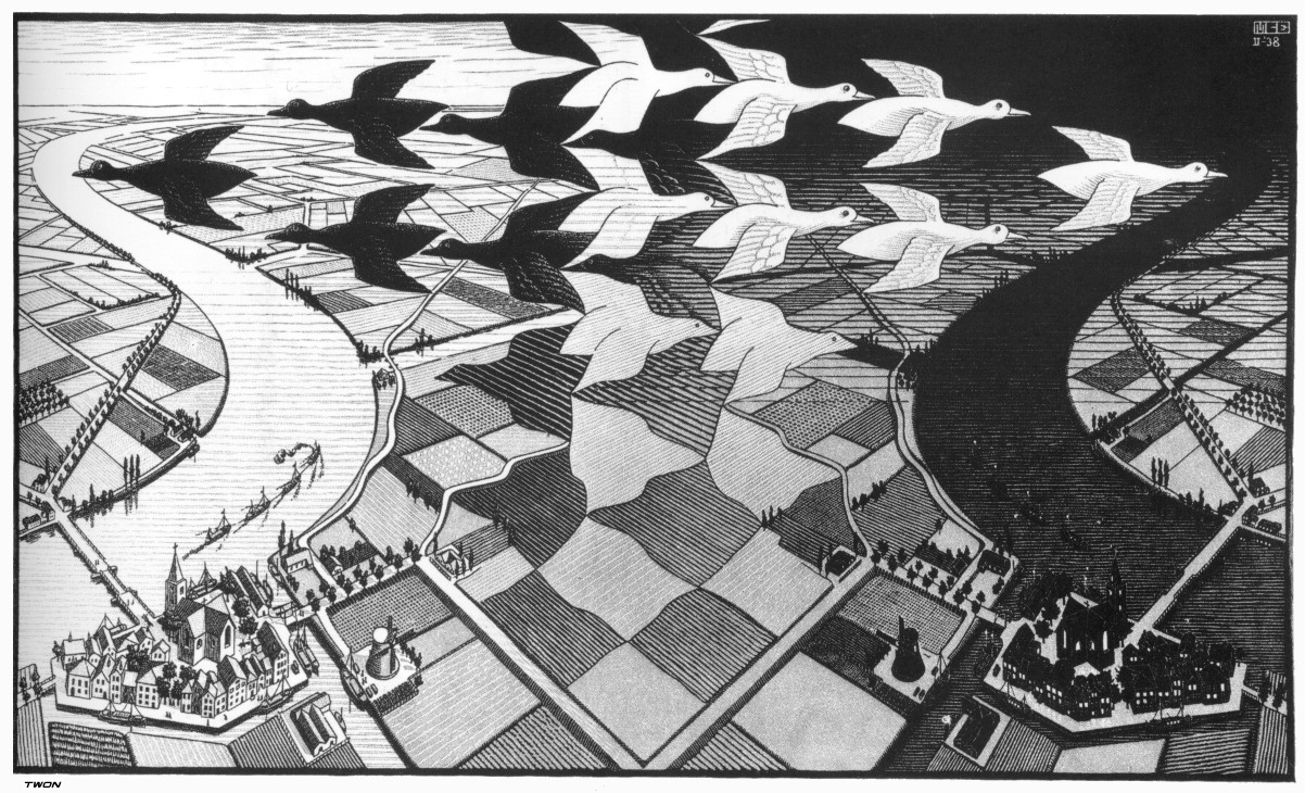 Day & Night, MC Escher 1938